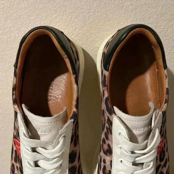 Veronica Beard Daelyn Leopard-Print Platform Sneakers - Picture 3 of 5